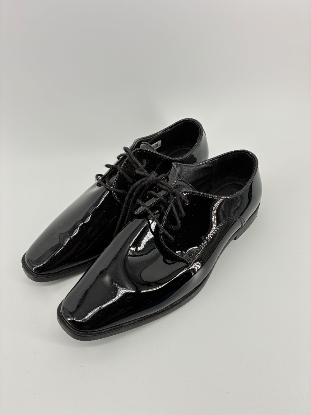 MASSIVE $10 SALE Men's Black Patent Leather Dress Shoes - Lace-Up Formal Oxfords